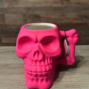 Neon Pink Skull Mug